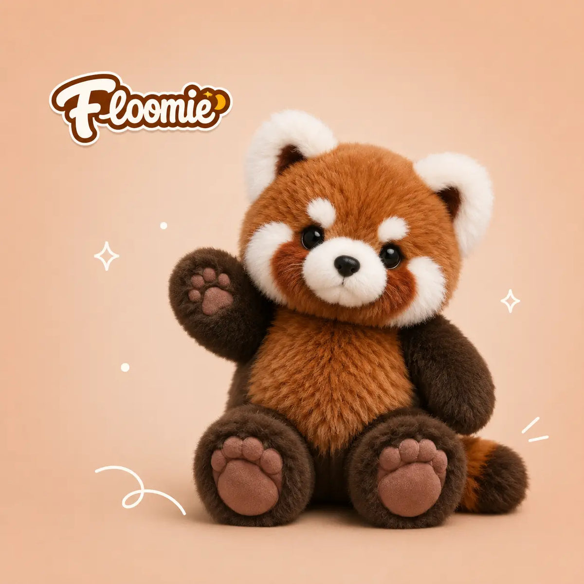 La peluche Panda roux qui court | Floomie® Floomie