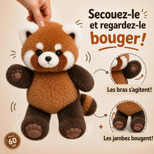 La peluche Panda roux qui court | Floomie® Floomie