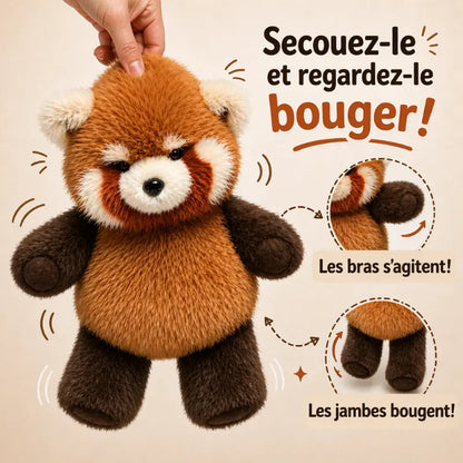 La peluche Panda roux qui court quand on l’agite | Floomie® Floomie