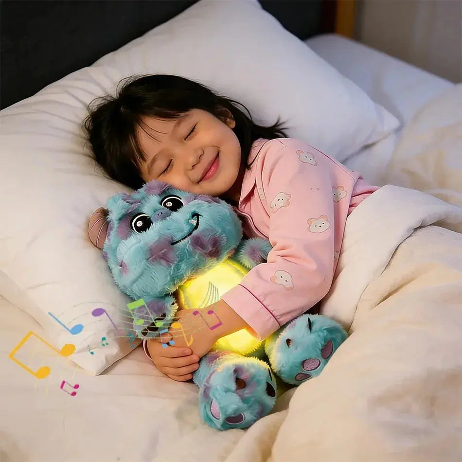 Disney Lilo&Stitch Plush Doll Breath Child Peluche Kawaii Soothes Toy Anime Baby Music Light Sleep Toys Pink Stitch Kid Gifts Floomie